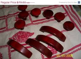 cherry red bakelite vintage drawer
