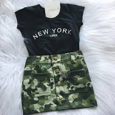 Details About Us Fashion Newborn Kid Baby Girl Top T Shirt Camouflage Skirt Mini Dress Clothes