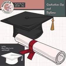 Free Graduation Cap And Diploma Tptclipart Teacherspayteachers Patriciabgraphics Graduation Cap Diploma Clip Art Freebies