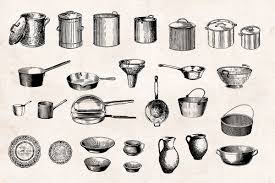 Kitchen Tools Engravings Kitchen Tools Cooking Tools Illustration Engraving Tools