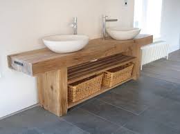 The use of the wooden sinks in bathroom place is a smart option for every elegant bathroom. Double Bowl Solid Oak Bathroom Vanity D Teriors