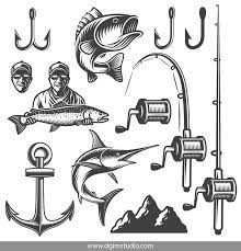 Fishing Bundle Fish Illustration Fish Logo Fish Drawings