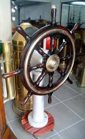 Barre A Roue Sur Colonne Fut En Acajou John Hastie Co Ltd Antiques Nautical Antique Collection