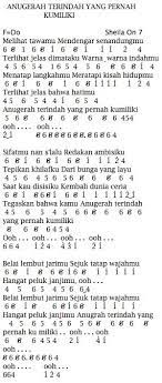 Not Angka Lagu Anugerah Terindah Yang Pernah Kumiliki Sheila On 7 Dan Not Pianika Anugerah Terindah Yang Pernah Kumiliki Sheila On 7 Pianika Lagu Not Musik