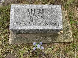Baby Girl Carter and Wilford Carter : rCemeteryPorn