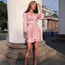 Lulus shifting dears blush pink long sleeve dress. Pink Silk Dress Long Sleeve Off 79 Medpharmres Com