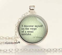 Walt Whitman A Usual Mistake Leaves Of Grass Song Of Myself Whitman Quote Necklace Poetry Poet Walt Whitman Quotes Walt Whitman Necklace Quotes