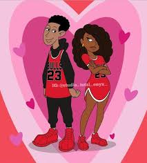 Black And Red Cartoon Characters Pin On Black Girl Art