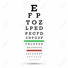 Eye Test Chart The Testing Board With Clipping Path