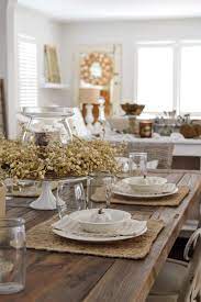 Neutral Farmhouse Fall Dining Room Decorating Ideas Fall Dining Room Autumn Dining Affordable Dining Room