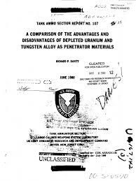 Depleted uranium the metal remaining after the most active radioisotope (235u) has been extracted from uranium. 268884386 Depleted Uranium Vs Tungsten For Tank Un Ammunition Report No 107 Pdf