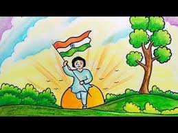How To Draw Independence Day Image Simple Scenery Of Independence Day Drawing For Independence Day Drawing Scenery Drawing For Kids Nature Drawing For Kids
