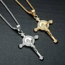 Wear the chain by itself, or create a flashier look by adding a meaningful charm. Hip Hop Christian Gift Unisex Diamond Gold Silver Rhinestone Jesus Cross Pendant Necklace Buy At A Low Prices On Joom E Commerce Platform