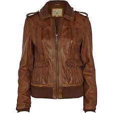 River Island Fashion Clothing For Women Men Boys And Girls Brown Bomber Jacket Brown Leather Bomber Jacket Bomber Jacket Women