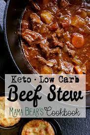 One Pot Low Carb Beef Stew Keto Easy Mama Bear S Cookbook Keto Beef Stew One Pot Low Carb Bee Keto Beef Recipes Low Carb Beef Stew Low Carb Keto Recipes