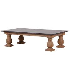 Reclaimed distressed round coffee table. Marble Top Heavy Coffee Table