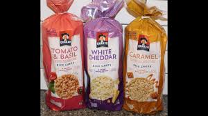 Quaker Rice Cakes Tomato Basil White Cheddar And Caramel Review Youtube