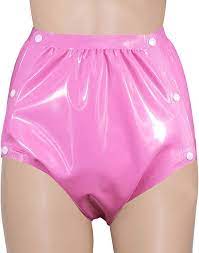 Amazon.co.jp: ピンクのセクシーなラテックスおむつカバー、フロントラバーボクサーショーツ、ピンク、男性XLにボタン付き : ホビー