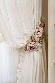 Diy Shabby Chic Decor Ideas Shabby Chic Rose Curtain Tie Backs French Farmhouse And Vintag Chic Bedroom Design Shabby Chic Curtains Shabby Chic Living Room