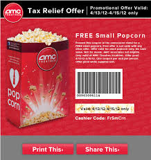 Free Small Popcorn At Amc This Weekend 4 13 12 4 15 12 Amc Theatres Free Printable Coupons Pop Tarts
