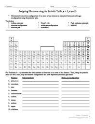 The more electron configuration practice problems you do the better you'll perform on quizzes and exams. Electron Configurations Using The Periodic Table N 3 4 And 5 Only