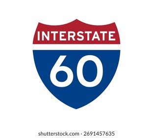Interstate Highway 60 Road Sign Icon Stock Vector (Royalty Free) 2691457635  | Shutterstock