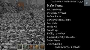 It tells the story of a ninja who wants to … Carbonpe Android Edition Mod Menu Version 0 9 8 New Elemental Tnt Mcpe Mods Tools Minecraft Pocket Edition Minecraft Forum Minecraft Forum