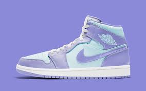 The Air Jordan 1 Mid Appears In Aqua And Lavender House Of Heat Sneaker News Release Dates And Features