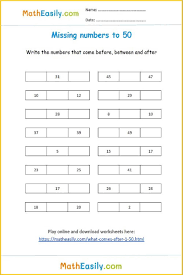 Each page requires your child to fill in the missing numbers. What Comes After Numbers 1 To 50 Worksheets And Games