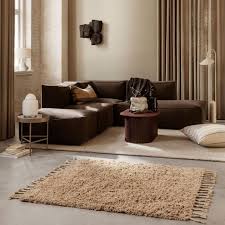 Ferm living kelims, finarte teppiche aus recycelter baumwolle. Ferm Living Amass Teppich Langflorig Found4you