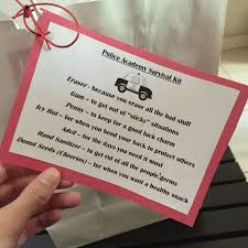 Diy Gift For Police Academy Police Officer Diy Police Academy Survival Kit Survival Kit Gifts Police Academy Police Appreciation Gifts