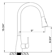 Therefore, in a kitchen cabinet of 36 inches a 22 inches sink will fit. Aguastella As98mb Matte Black Kitchen Sink Faucet With Pull Down Sprayer Single Handle With Deck Plate Amazon Com