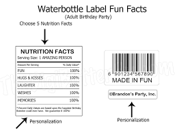 1st Birthday Birthday Nutrition Facts Label Template Free Water Bottle Label Template Google Search Personalized Water Bottle Labels Bottle Label Template Water Bottle Labels Template