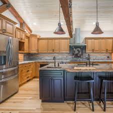 Home Cabinet Westbury Cinnamon Maple Cabinets And Espresso Kitchen Island Espresso Kitchen Cabinets Kitchen Cabinet Styles Maple Kitchen Cabinets