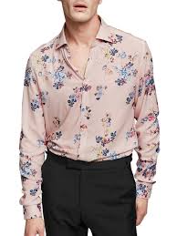 Constructed with 100% fine jersey. Reiss Honour Floral Print Slim Fit Shirt At John Lewis Partners
