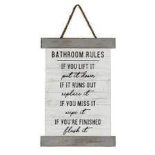 Marcia Bathroom Rules Wood Wall Art Laundry Room Wall Art Bathroom Rules Bathroom Rules Sign
