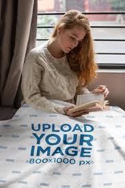 Placeit Blanket Mockup Featuring A Cozy Woman Reading A Book In 2020 Clothing Mockup Woman Reading Books To Read