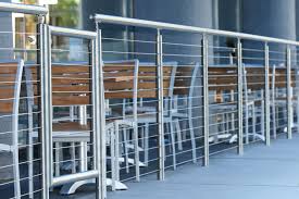 A stainless steel and glass railing system like glacier can provide a touch of contemporary style with a sleek feel. I Love This Pic Of Our Round Stainless Steel Hand Rail Would You Want This System On Your Home De Cable Railing Cable Railing Systems Stainless Steel Railing