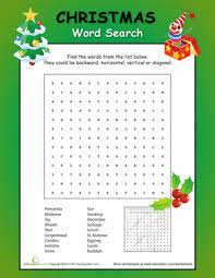 Christmas Fun Word Search Worksheet Education Com Christmas Math Worksheets Christmas Math Third Grade Christmas