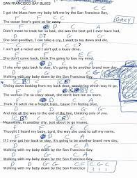 San Francisco Bay Blues Gary Guitar Chord Chart Guitar Chord Chart Learn Guitar Guitar