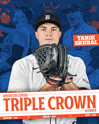 Congratulations to Tarik Skubal on winning the American League pitching Triple  Crown! 👑
