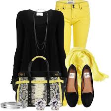 Black And Yellow Clothes Pin By Amanda King On Fashion For My Closet Fashion Yellow Outfit Yellow Clothes