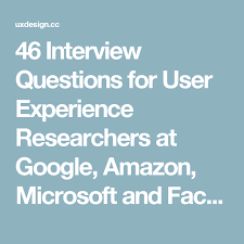 46 Interview Questions For User Experience Researchers At Google Amazon Microsoft And Facebook User Experience Researcher This Or That Questions User Experience