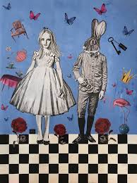 Though visually stunning, alice in wonderland is more funny than anything else (thanks mostly to depp's mad hatter). Mixed Media I Have A Dream Alice In Wonderland Collage Collage By Erika C Brothers Saatchi Art
