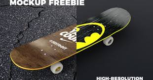 Skateboard Mockup Freebie Mockup Free Mockup Skateboard Design