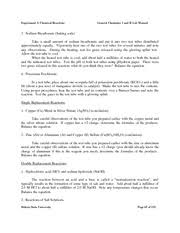 The chemical reactions we have described are only a tiny sampling of the infinite number of chemical reactions possible. Chem 1 Amp 2 Lab Manual Amp Worksheets Pg 66 Experiment 3 Chemical Reactions General Chemistry I And Ii Lab Manual Youll Find A Table For Course Hero