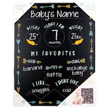 Baby Boy Milestones Chalkboard Sign 15 1 2in X 20in Party City