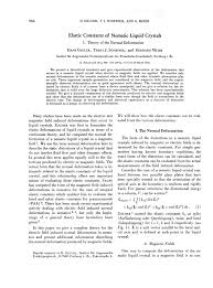 (PDF) Elastic Constants of Nematic Liquid Crystals