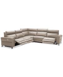 Looking for an apartment size sofa? Furniture Closeout Raymere 5 Pc Leather Sectional Sofa With 3 Power Recliners Power Headrests And Usb Power Outlet Created For Macy S Reviews Furniture Macy S