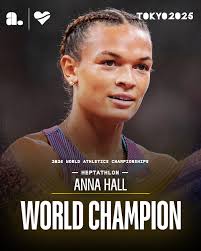 Team USA's Anna Hall made it her business to HANDLE business in the  heptathlon in Tokyo at world championships and punctuated her win by taking  the 800m — and sealing the championship